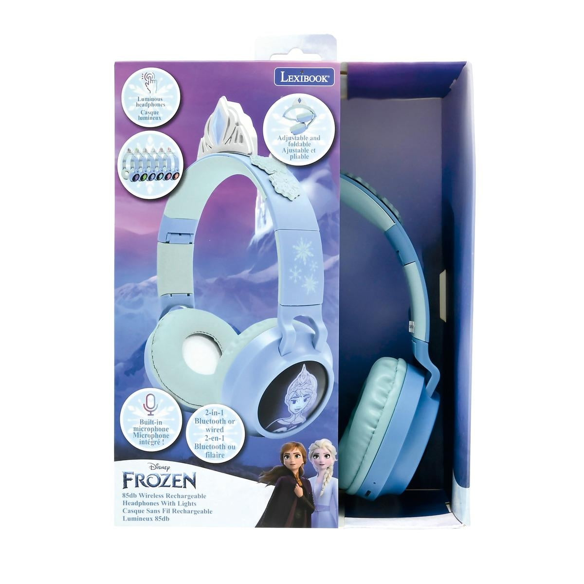 Słuchawki 3D Frozen z koroną księżniczki Lexibook HPBT015FZ