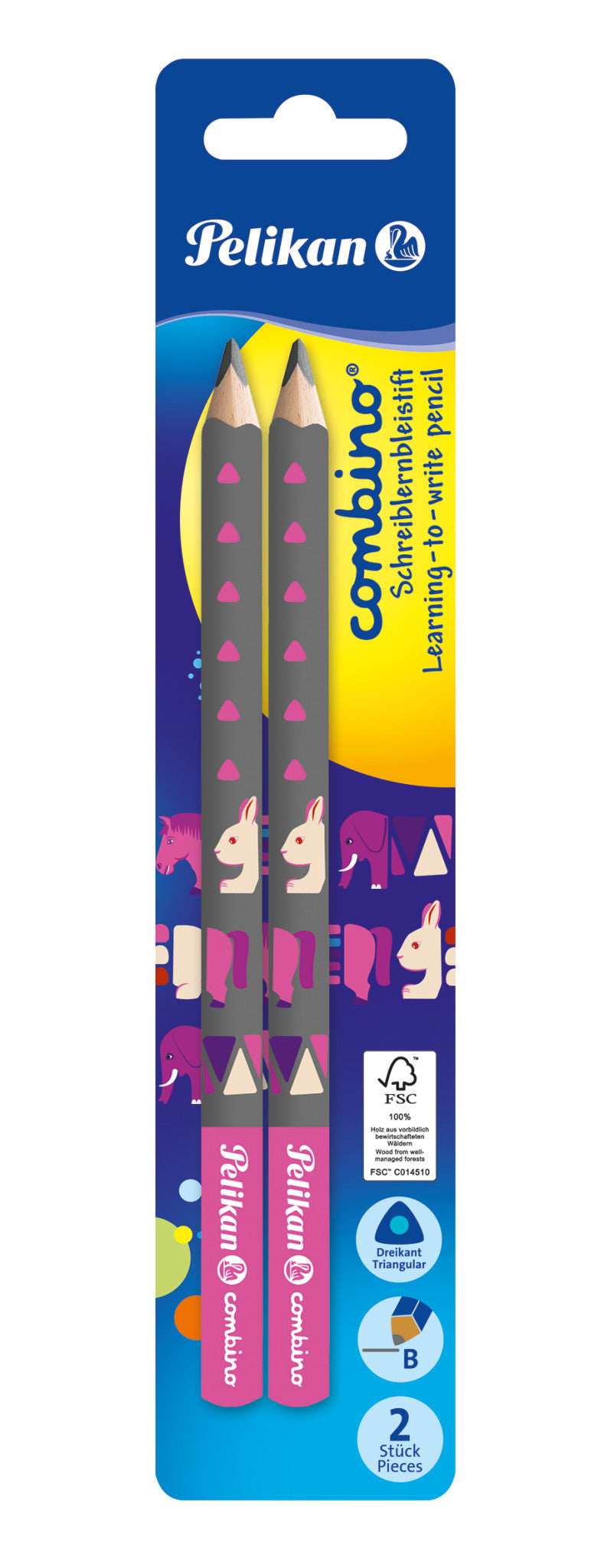 Ołówek combino pink Pelikan 2 sztuki blister