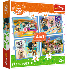 Puzzle 4w1 (35,48,64,70) Kocia ferajna 44 Cats 34612