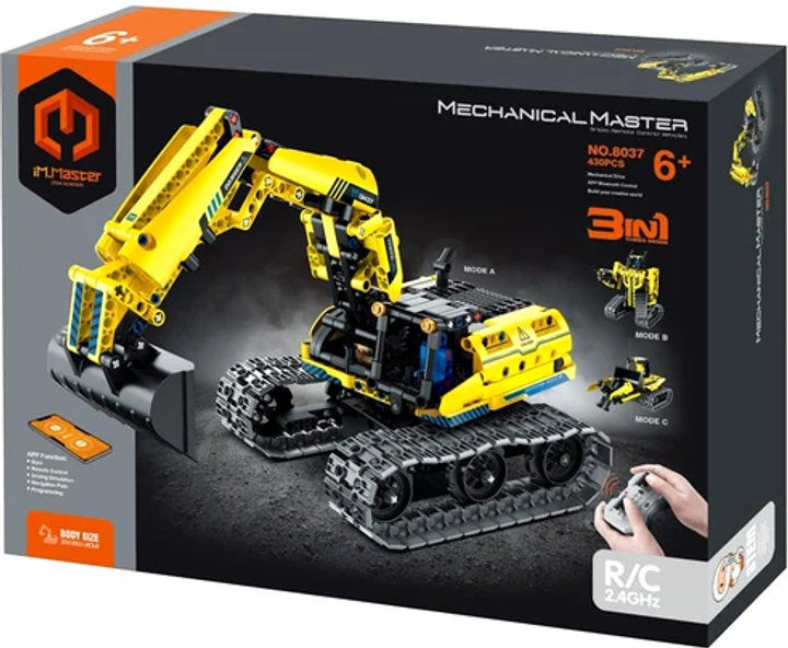 Klocki iM.Master 3w1 Robo-koparka zdalnie sterowana 430 elementów