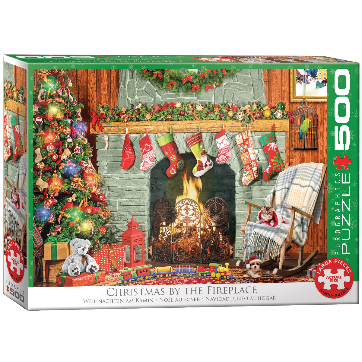 Puzzle 500 Christmas by the Fireplace 6500-5502