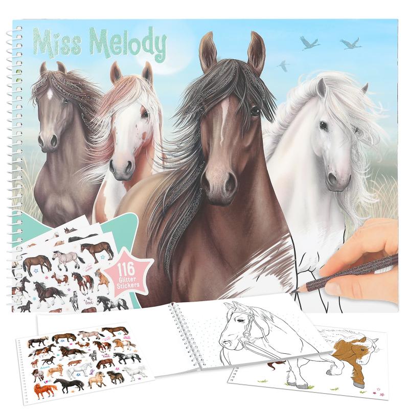 Kolorowanka z naklejkami Miss Melody 12978A
