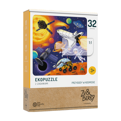 Ekopuzzle z zadaniami Przygody w kosmosie 32 elementy