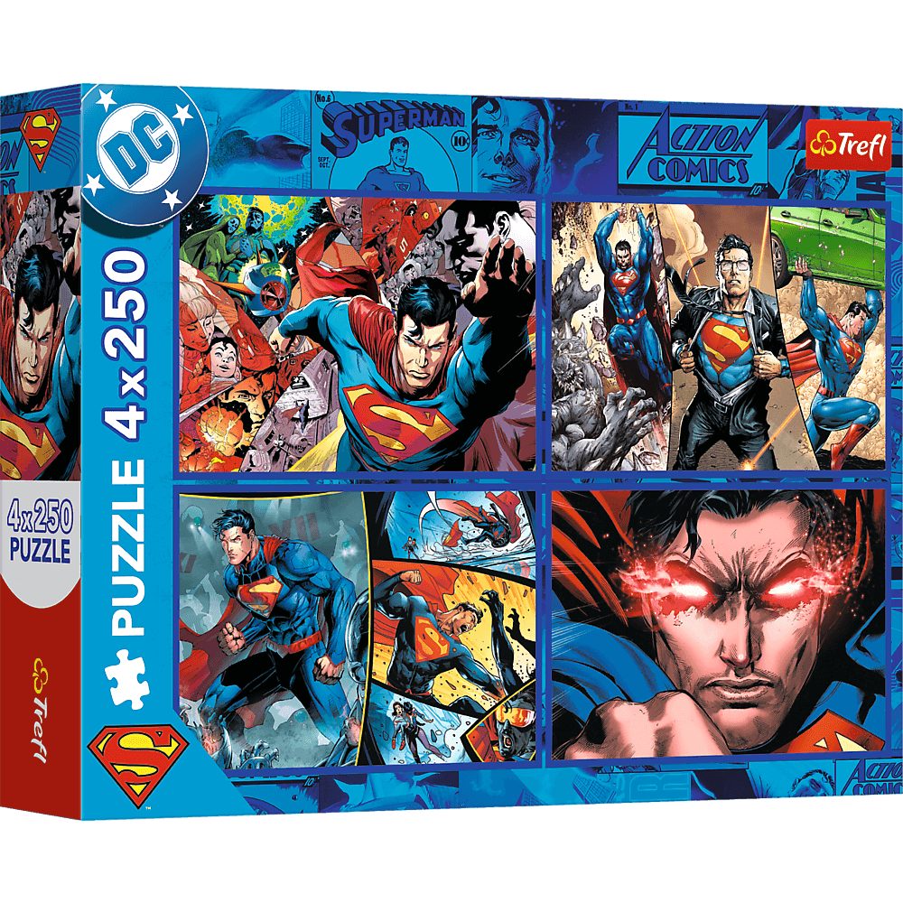 Puzzle 4x250 Odwaga Supermana 13340