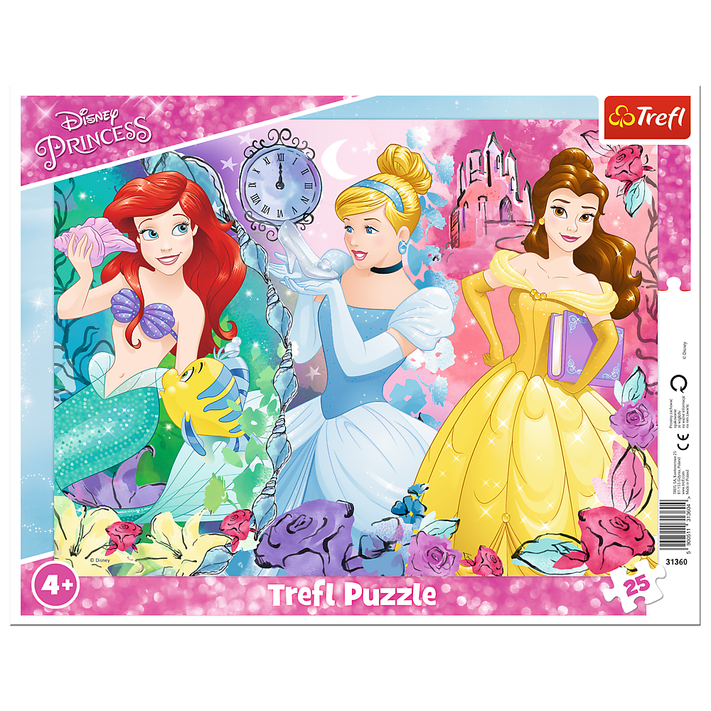 Puzzle 25 ramkowe Magiczne księżniczki 31360
