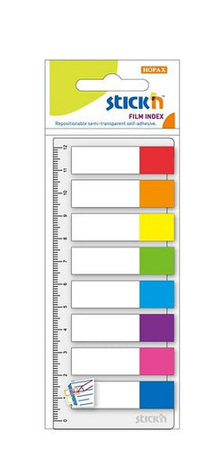 Zakładki indeksujące neon + linijka Maped 8 kolorów x 15 szt.
