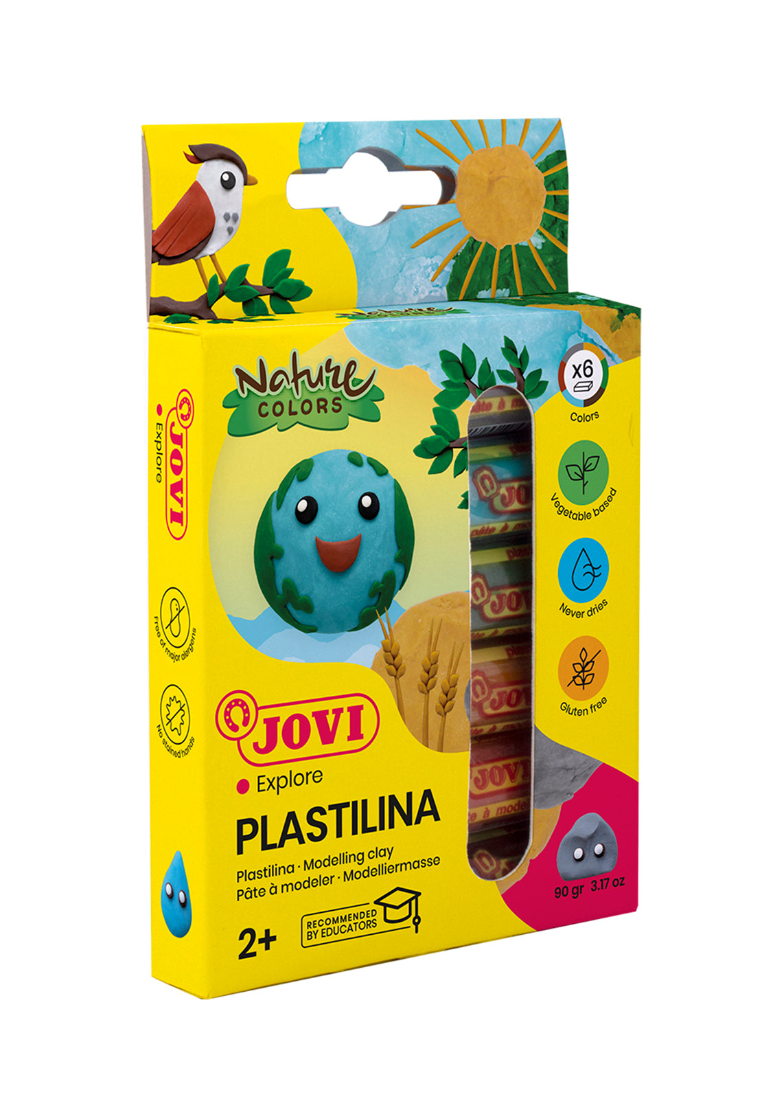 Plastelina  naturalna 6 kolorów  po 15 g