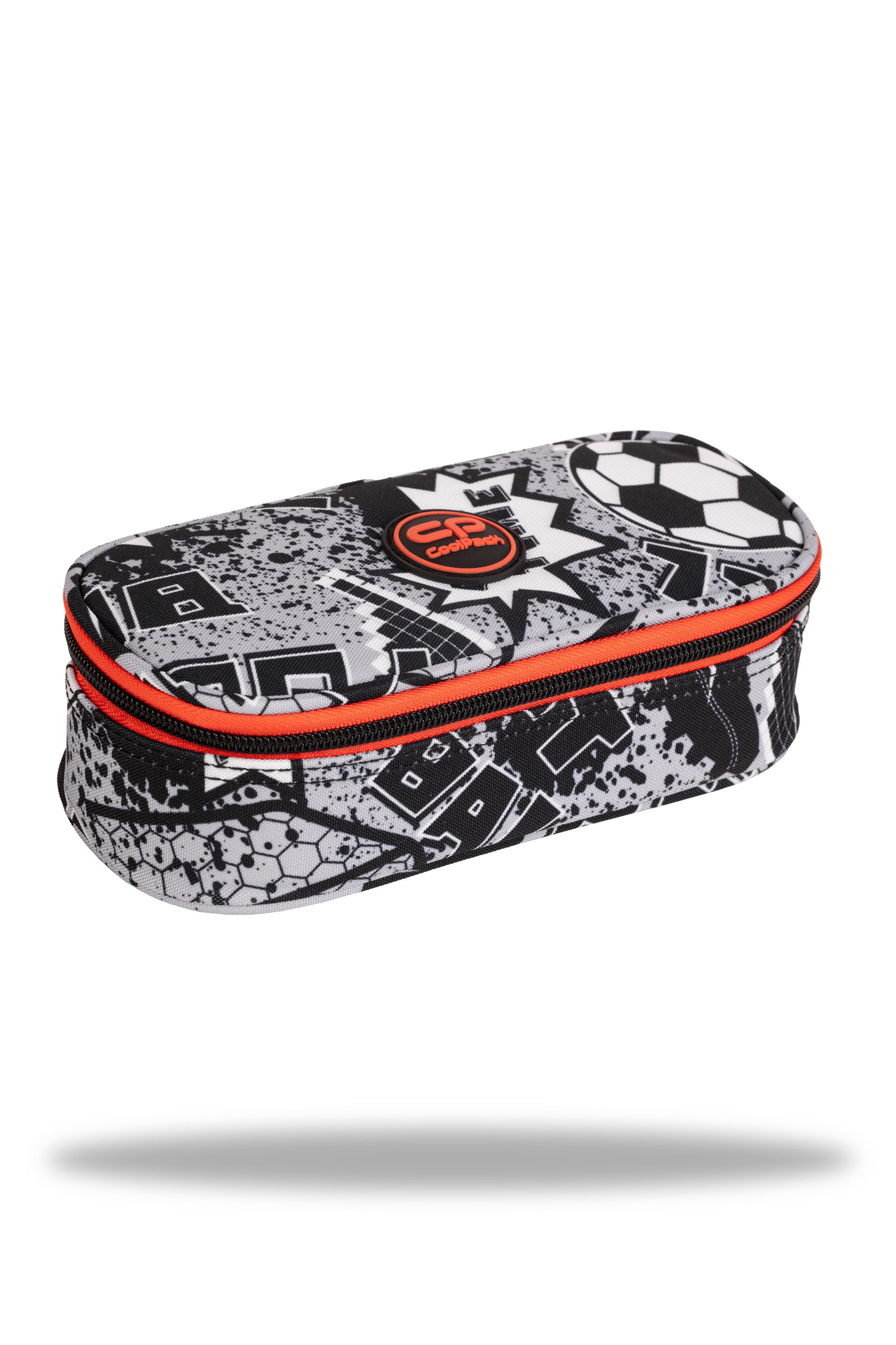 Piórnik owalny Coolpack campus grey ball