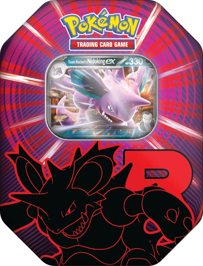 Pokemon TCG Team Rocket Tin Nidoking puszka