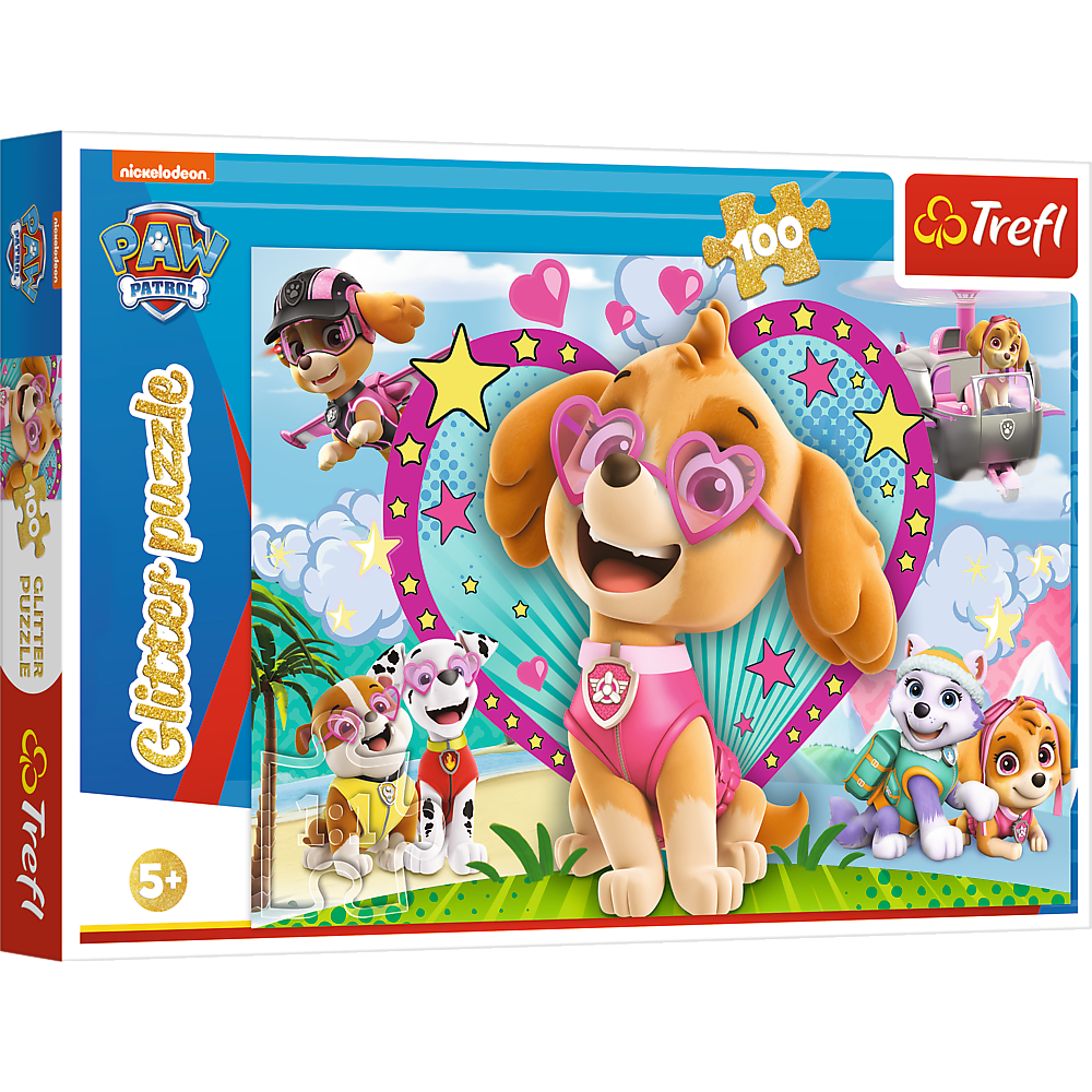 Puzzle 100 w blasku nieba Psi Patrol 14818