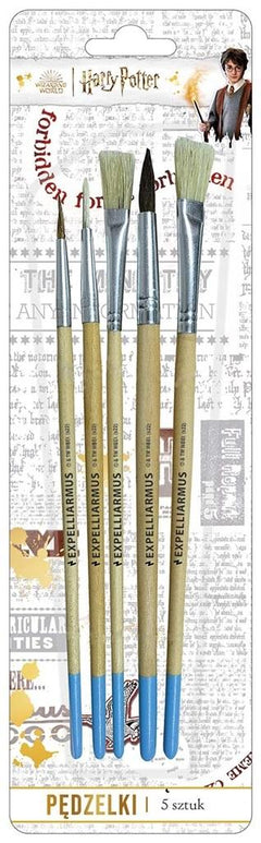 Pędzelki z naturalnego włosia 5 sztuk Harry Potter