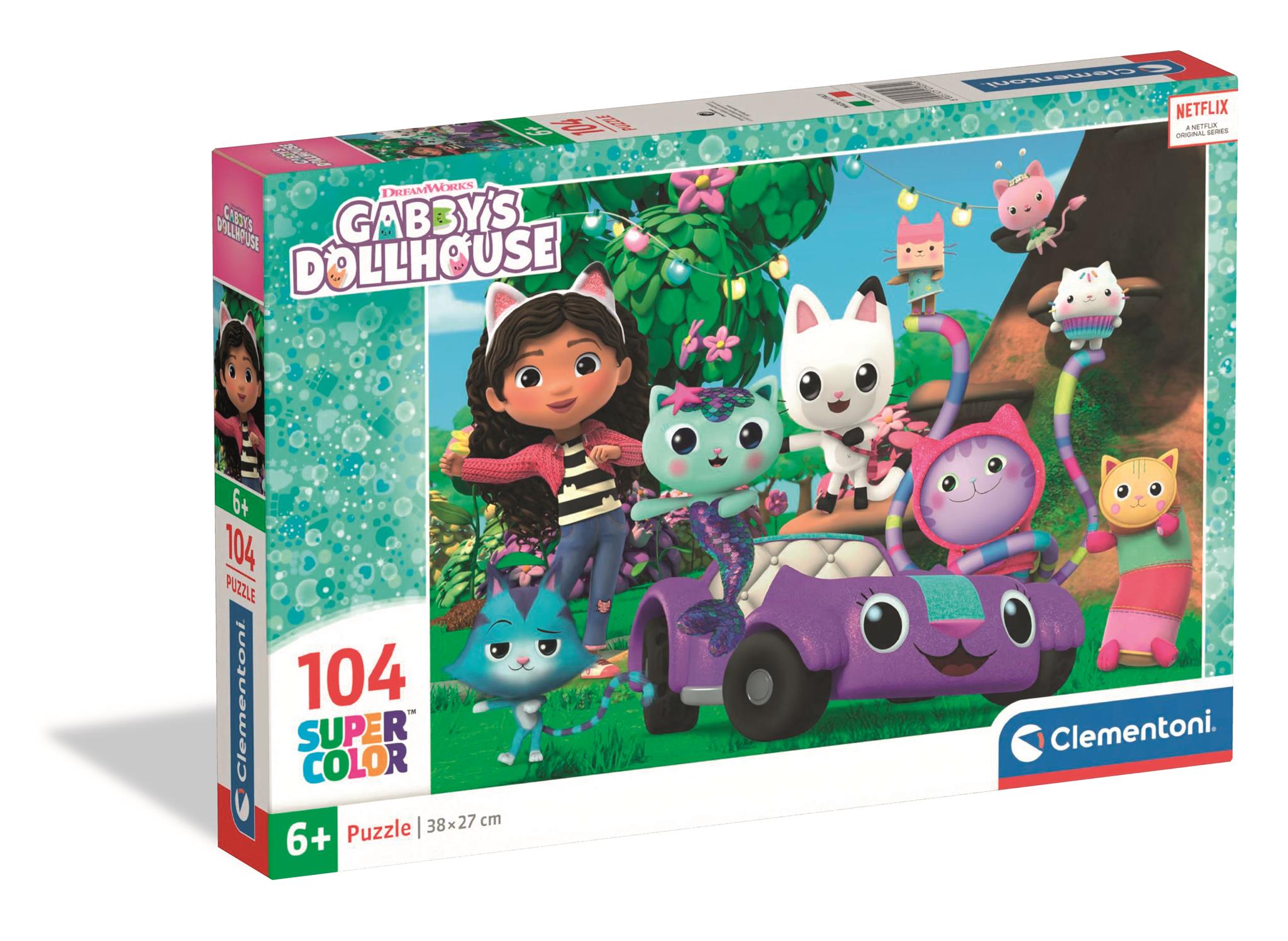 Puzzle 104 Super kolor Gabbys Dollhouse 25034