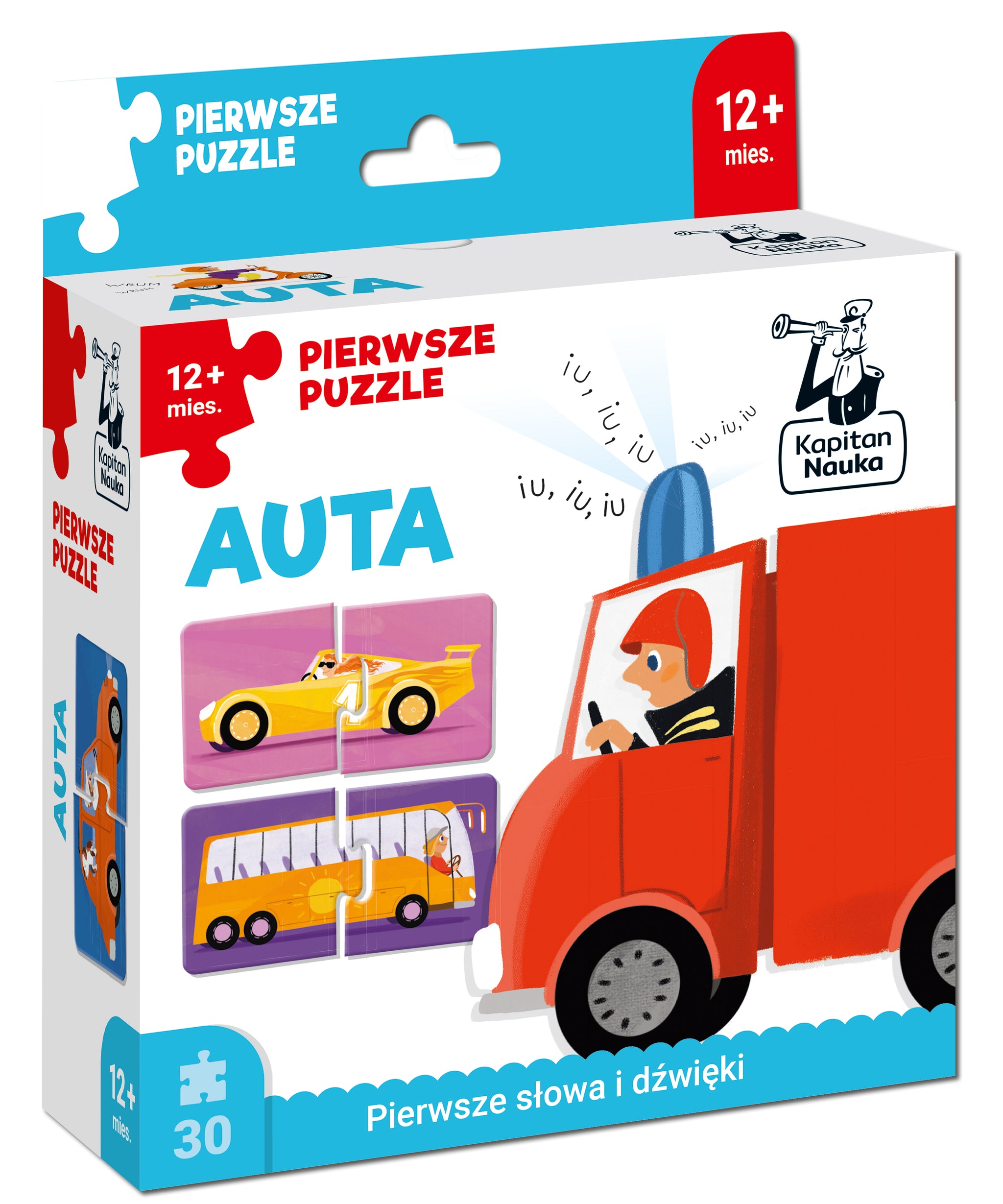 Puzzle auta Pierwsze puzzle Kapitan Nauka