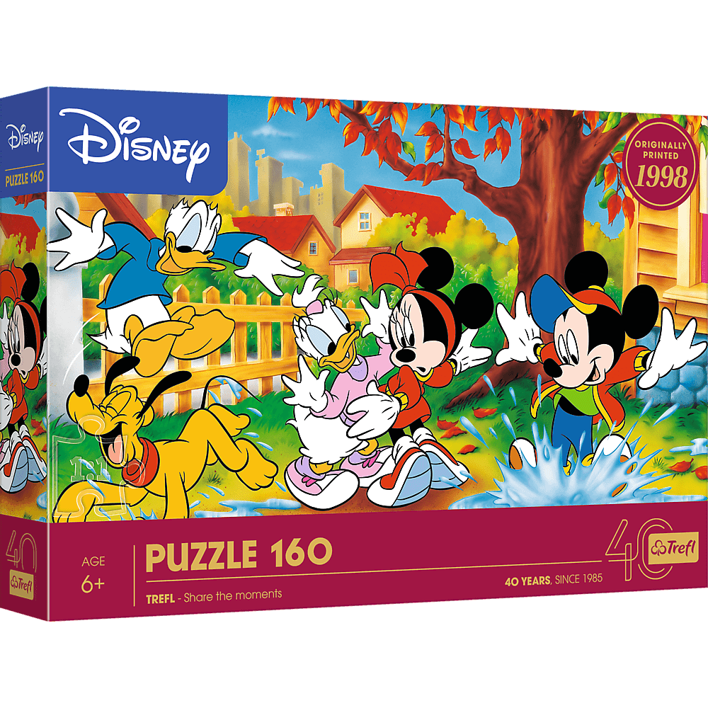 Puzzle 160 40-lecie Trefl  Zabawa w kałużach Disney Mickey Mouse and Friends 40055