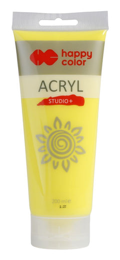 Farba akrylowa Studio 200 ml cytrynowy Happy Color
