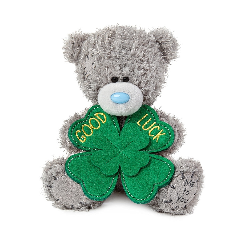 Maskotka Miś Good Luck z koniczynką 13cm