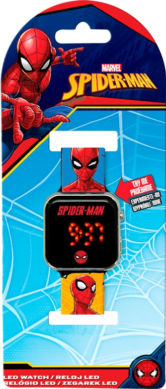 Zegarek LED z kalendarzem Spiderman SPD4903