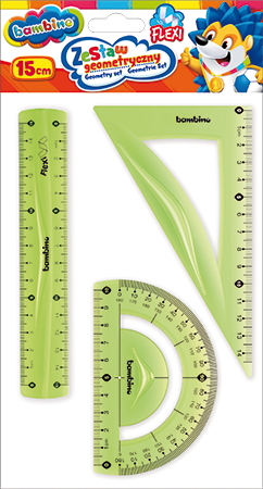 Zestaw geometryczny Bambino flexi 3 elementy 15 cm