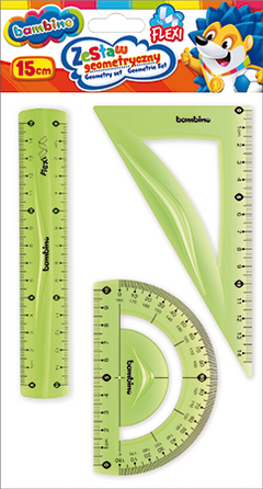 Zestaw geometryczny Bambino flexi 3 elementy 15 cm