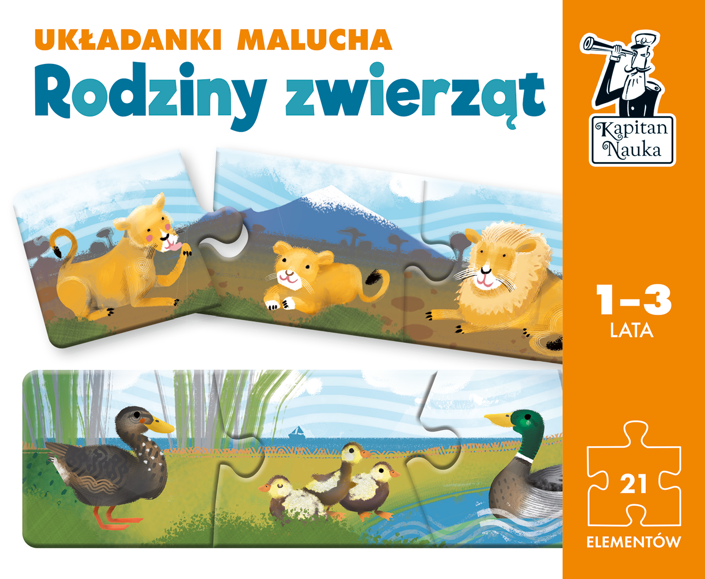 Układanki malucha Rodziny zwierząt Kapitan Nauka