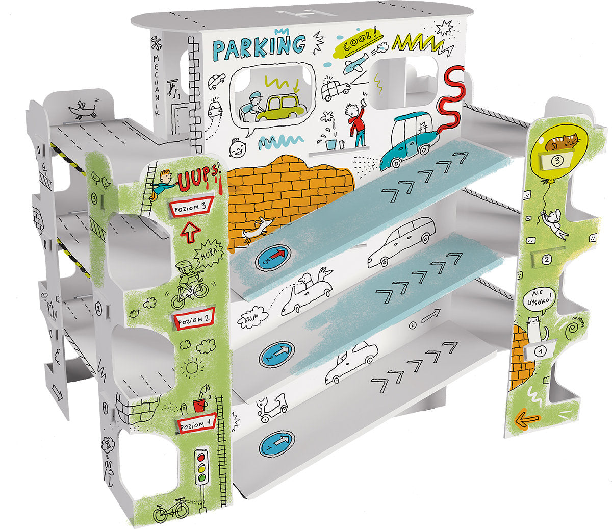Kolorowanka 3D Parking XXL MONUMI