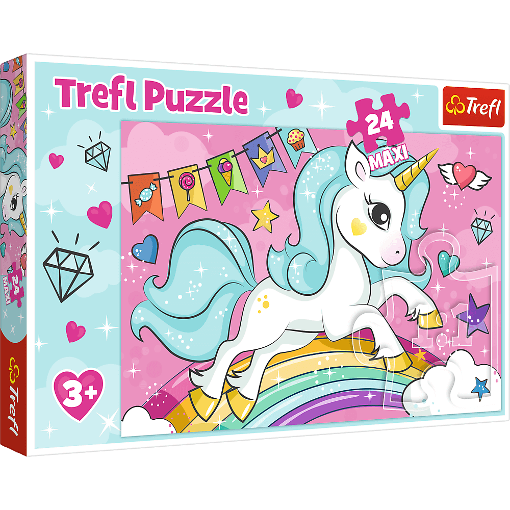 Puzzle 24 maxi Słodki jednorożec 14302