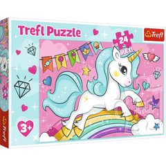 Puzzle 24 maxi Słodki jednorożec 14302
