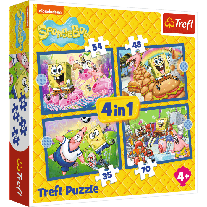 Puzle 4w1 Podwodne życie SpongeBoba 34674
