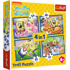 Puzle 4w1 Podwodne życie SpongeBoba 34674