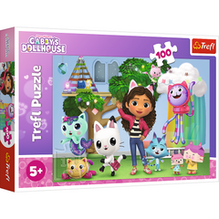 Puzzle 100 Koci Domek Gabi 16464