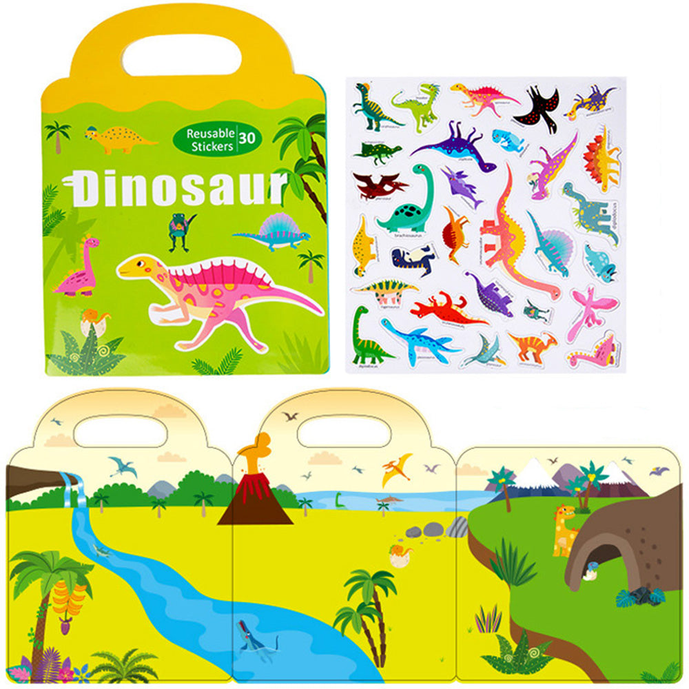 Książeczka z naklejkami dinozaury