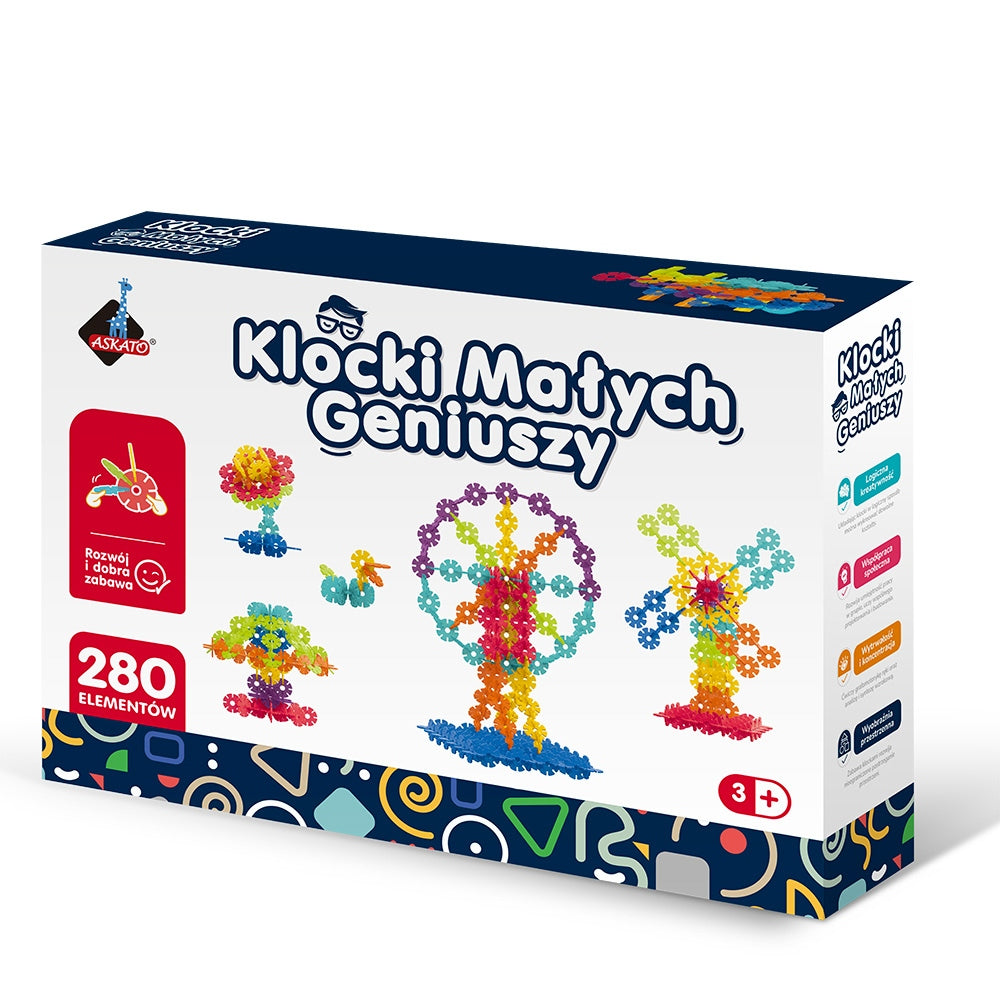 Klocki małych geniuszy Śnieżynki 280 elementów