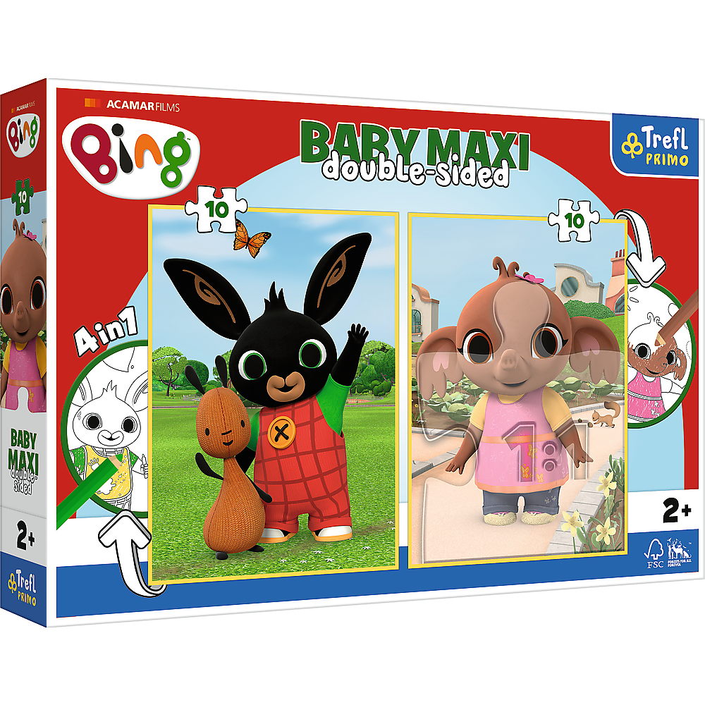 Puzzle 2x10 Baby maxi Królik Bing 43002