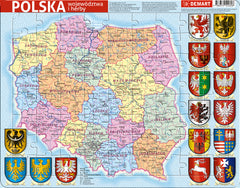 Puzzle 72 ramkowe Polska administracyjna
