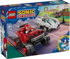 LEGO Sonic Silver w samochodzie kontra Knuckles w monster trucku 77118