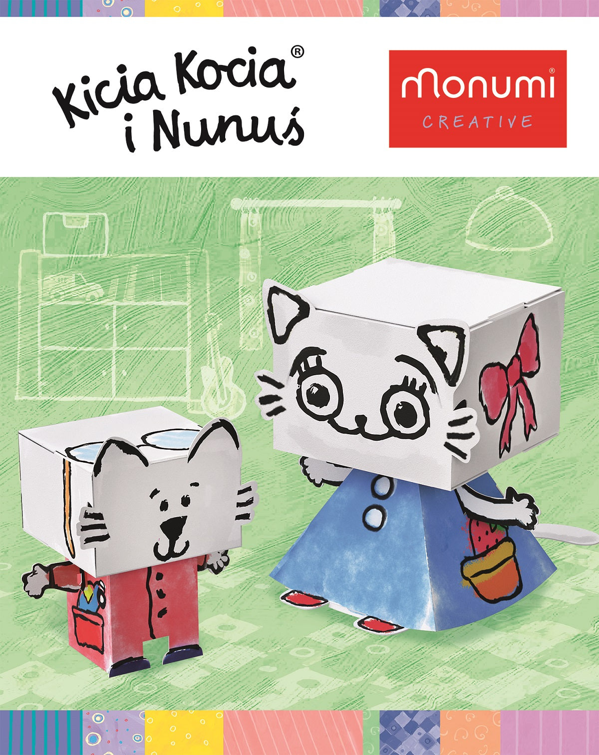 Kolorowanka 3D Kicia Kocia & Nunuś