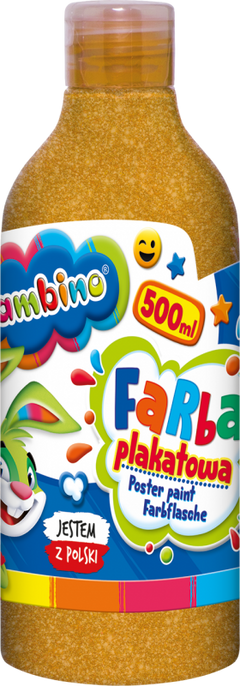 Farba plakatowa 500ml Bambino w butelce złota