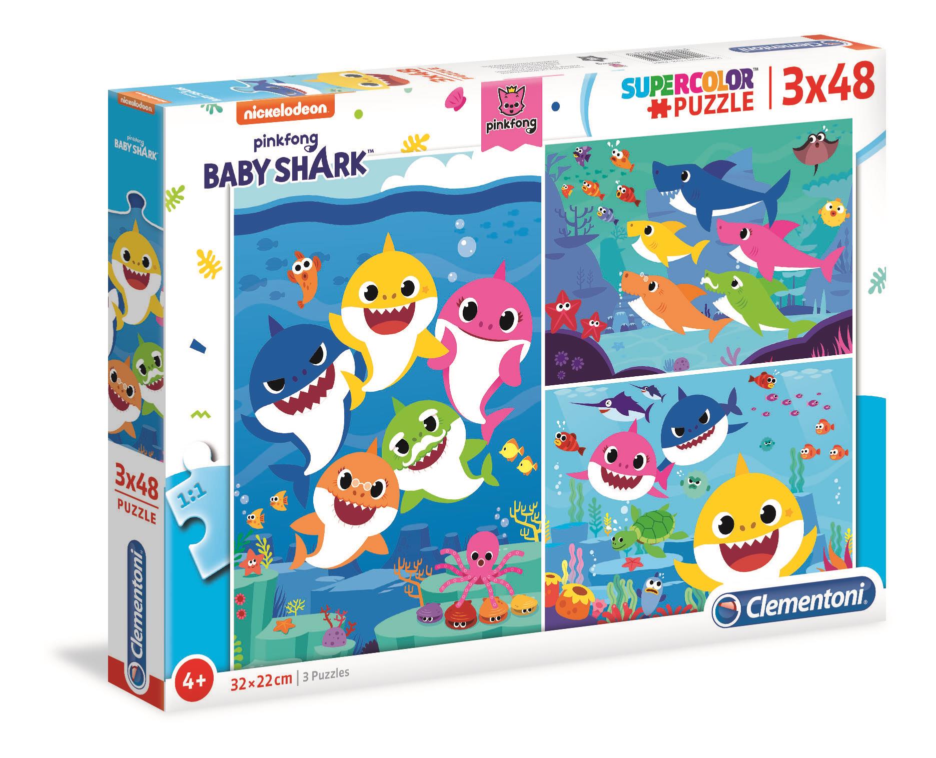 Puzzle 3w1 super color Rekinki 25261
