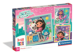 Puzzle 3x48 Super kolor Gabby's Dollhouse The Movie 25002