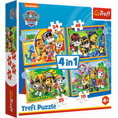 Puzzle 4w1 (35,48,54,70) Wakacyjny Psi Patrol 34395