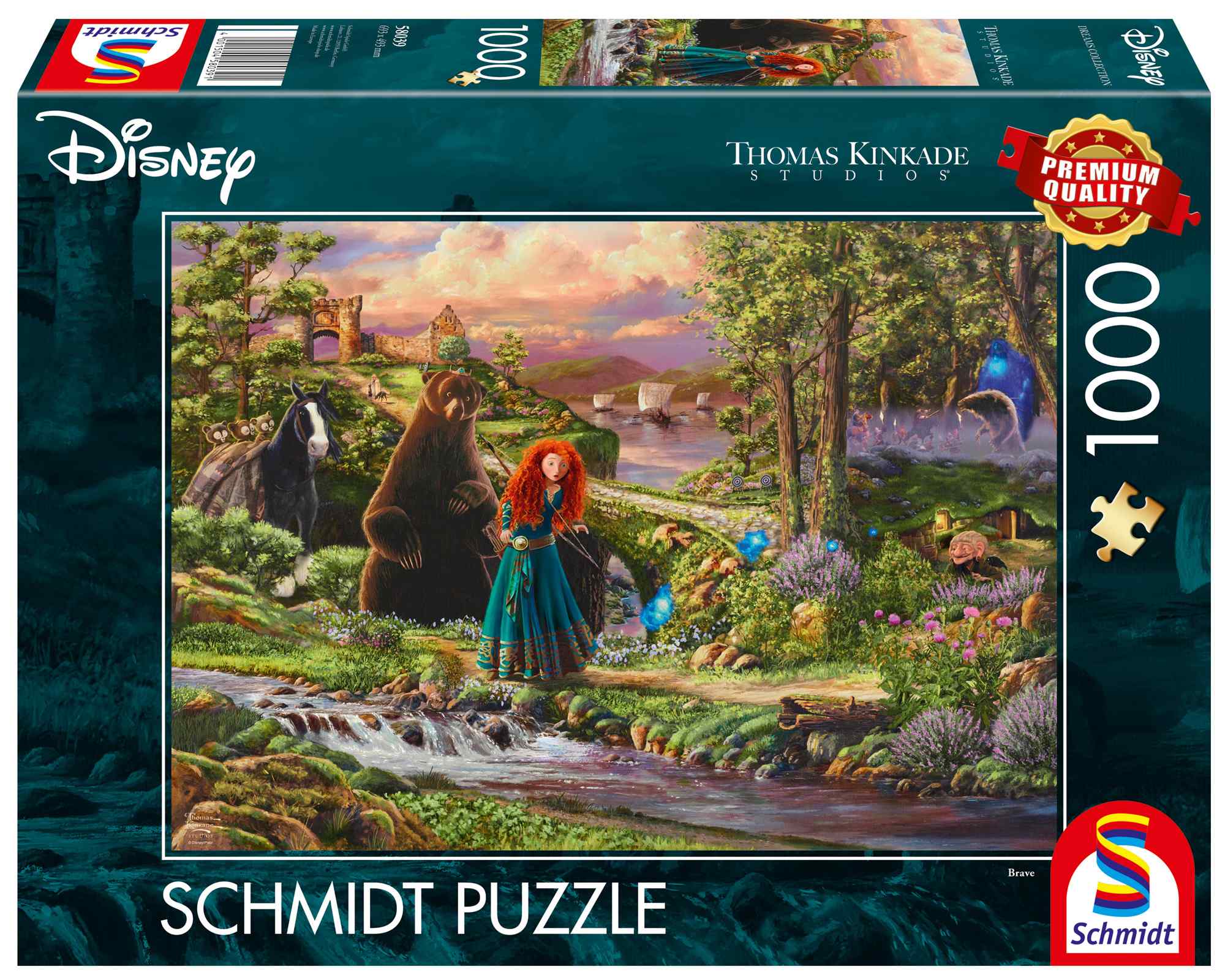Puzzle 1000  PQ T. Kinkade Merida waleczna 112965
