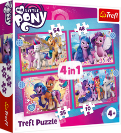 Puzzle 4w1 (35,48,54,70) Kolorowe Kucyki Pony 34375