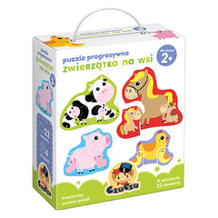 Puzzle Progresywne zwierzątka na wsi CzuCzu