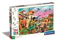 Puzzle 104 Super Kolor Land of Dinosaurs 25768