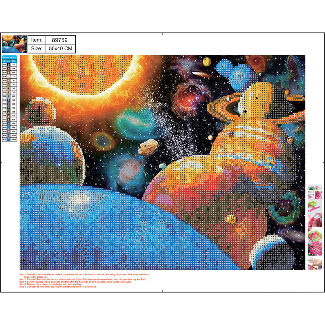 Diamentowa mozaika 5D kit 40x50 cm GALAXY 89759 CENTRUM