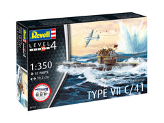 Revell Starter Kit 1:350 German Submarine Type VII C-41 REV-75154