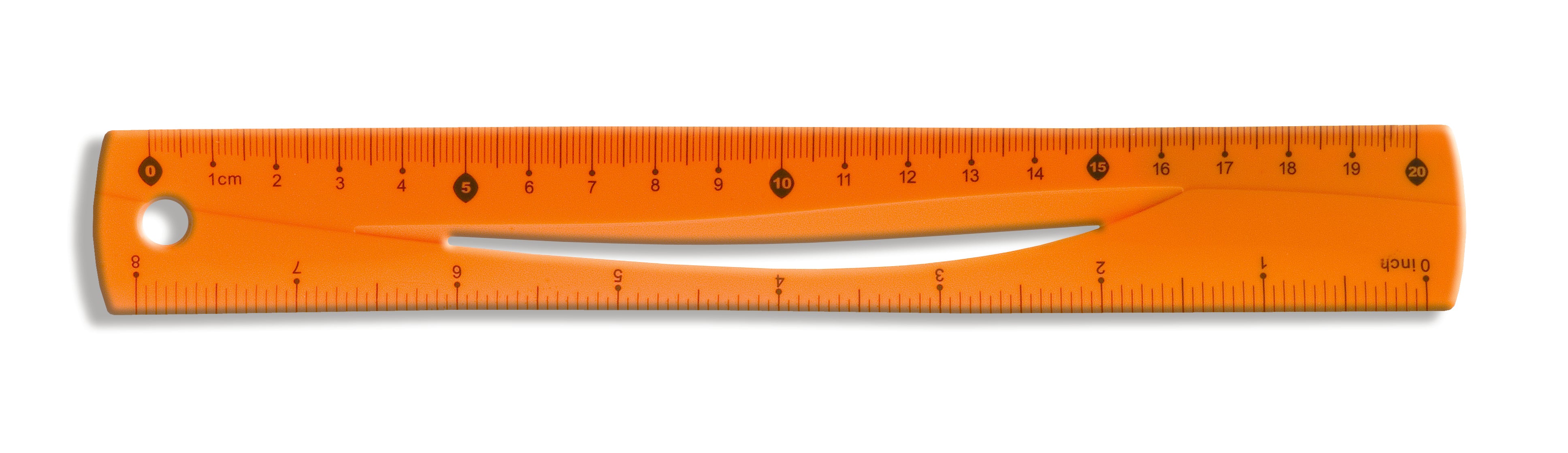 Linijka Tetis 20 cm pomarańczowa