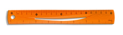Linijka Tetis 20 cm pomarańczowa
