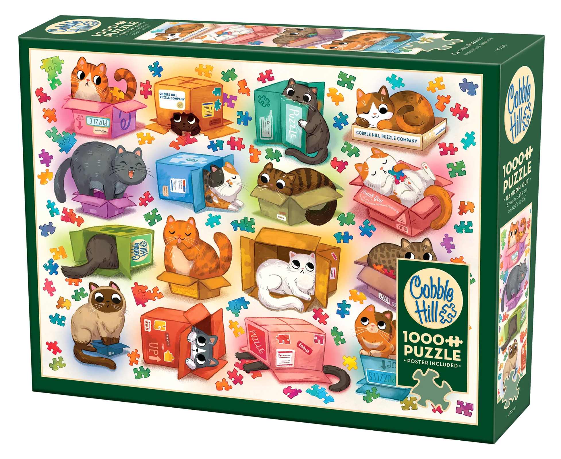 Puzzle 1000 Koty i kartony 113763