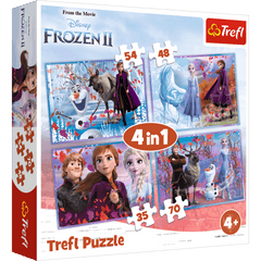 Puzzle 4w1 (35,48,54,70) Podróż w nieznane Frozen 2 34323